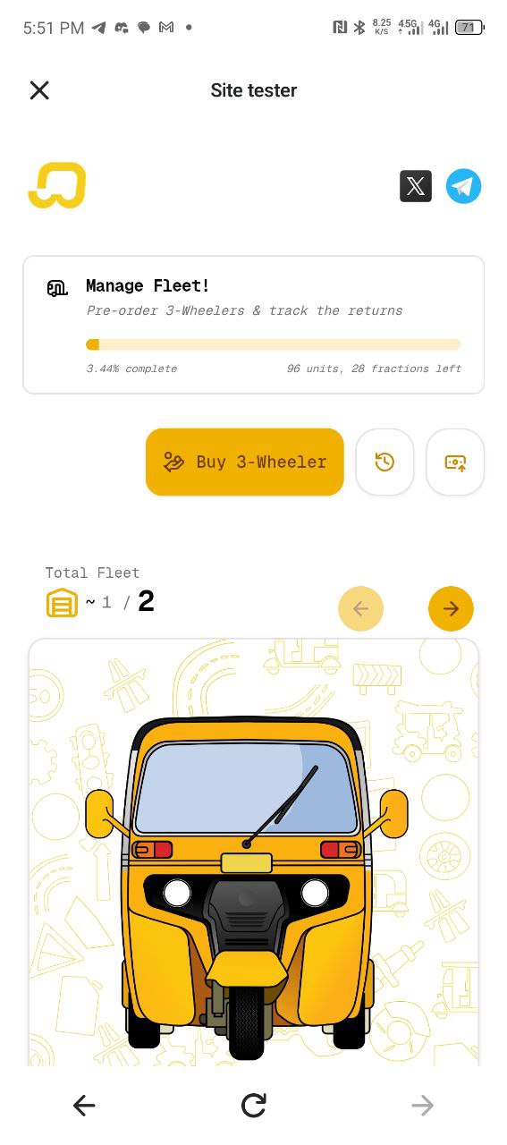3-Wheeler Bike Club - Farcaster Mini Apps screenshot