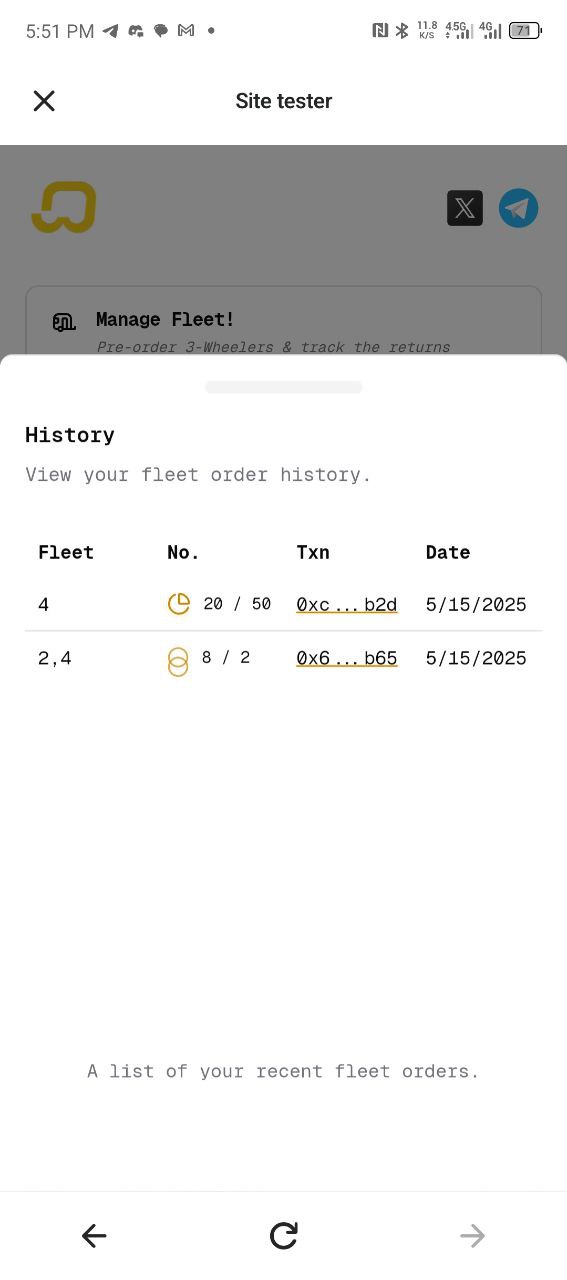 3-Wheeler Bike Club - Farcaster Mini Apps screenshot